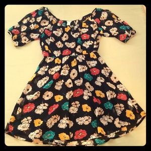 I Love H81 Floral Cold Shoulder Dress